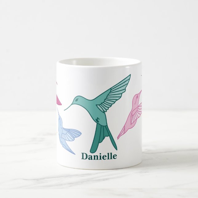 Personalized Hummingbird Coffee Mug (Center)