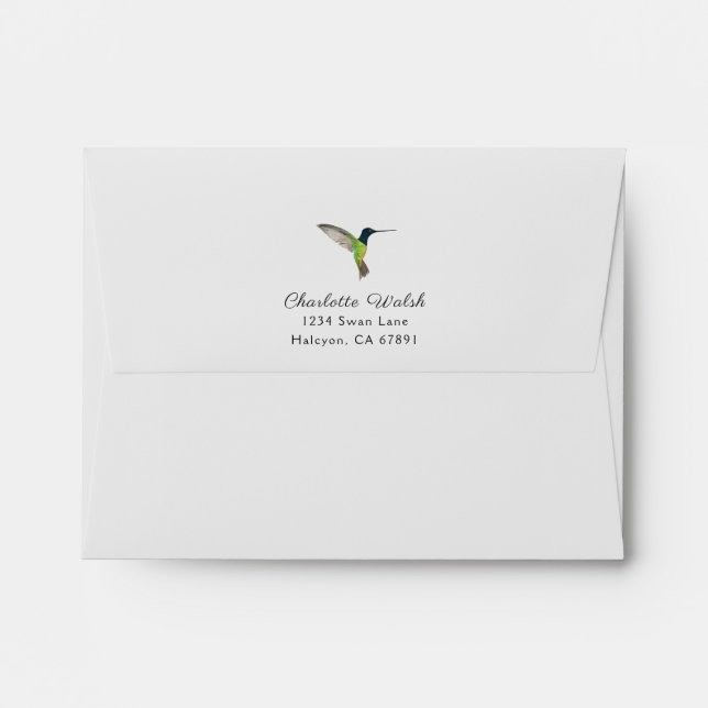 Personalized Hummingbird Envelope (Back (Top Flap))