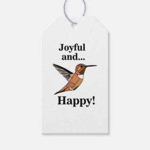 Personalized Hummingbird Joyful Happy Bird Lover  Gift Tags
