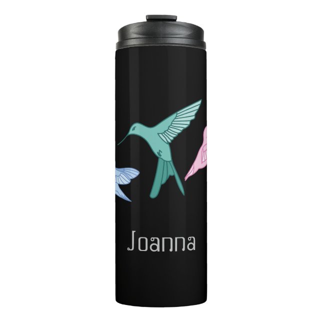 Personalized Hummingbird Print Thermal Tumbler (Front)