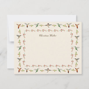 Personalized Hummingbirds Card