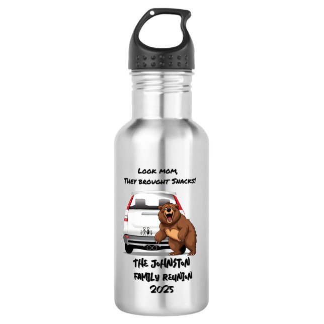 Personalized Humourous Camping-Themed 532 Ml Water Bottle (Front)