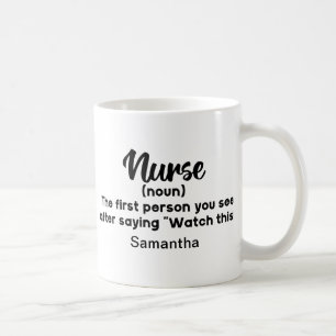 Personalized Humourous Nurse Definition  Coffee Mu Mug