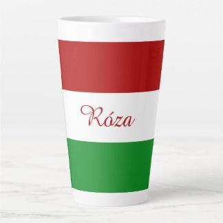 Personalized Hungarian Flag Latte Mug