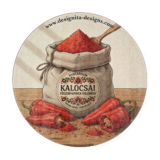 Personalized Hungarian Kalocsai Paprika  Cutting Board