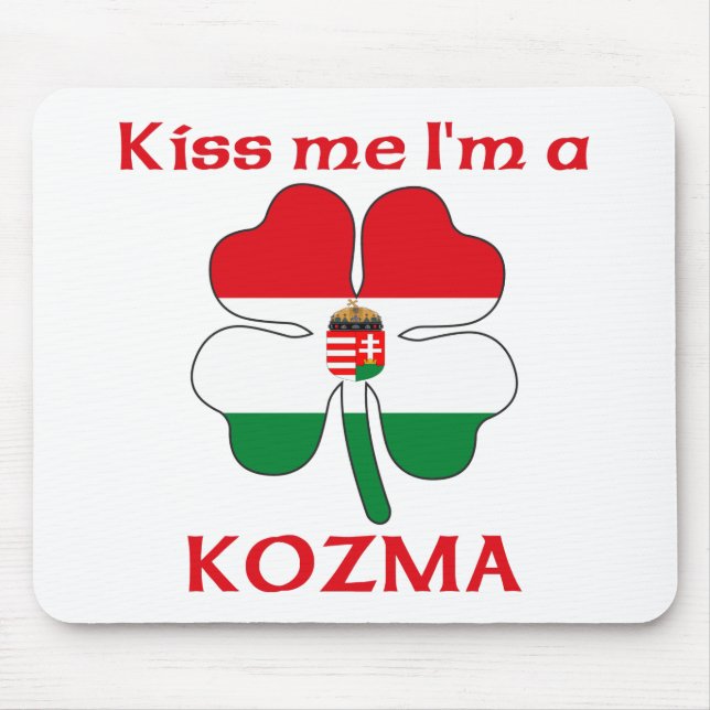 Personalized Hungarian Kiss Me I'm Kozma Mouse Pad (Front)