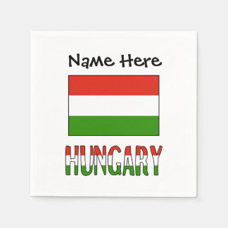 Personalized Hungary Flag Napkin