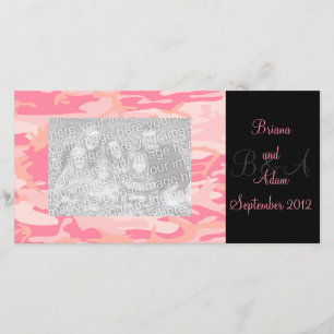 Personalized Hunter Girl Pink Camo Frame Photocard Announcement