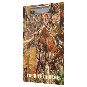 Personalized Hunter's Camo Camouflage Painting Clipboard