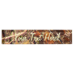 Personalized Hunter's Camo Camouflage Painting Nameplate