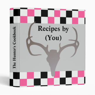 Personalized Hunter's Chequerboard Recipe Cookbook Binder