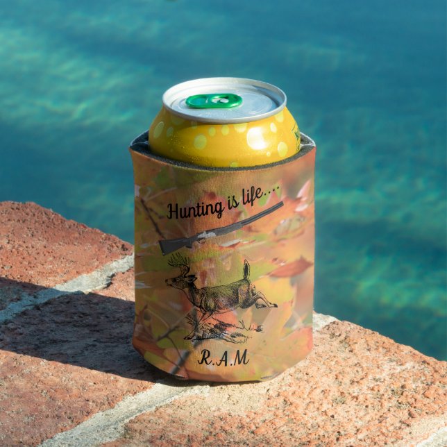 Personalized Hunting Is Life Buck and Shotgun Can Cooler (In Situ Pool)