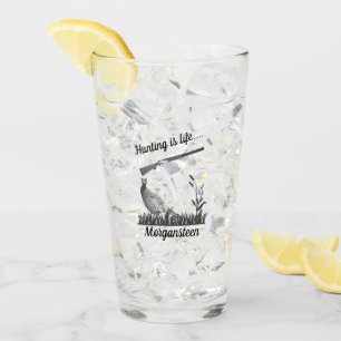 Personalized Hunting Is Life Pheasant and Shotgun Glass