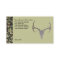 Personalized Hunting Theme Camo Deer Business Card