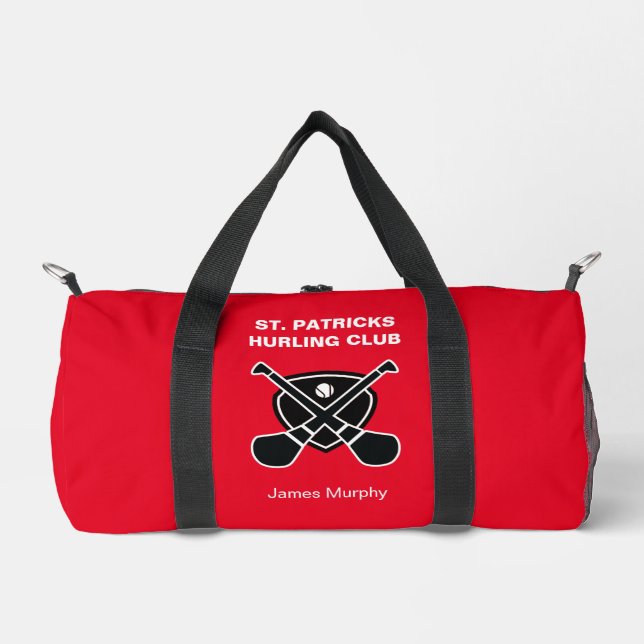 Personalized Hurling / Camogie (Red) Gear Duffle Bag (Front)