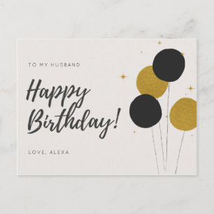 Personalized - Husband Birthday Postcard