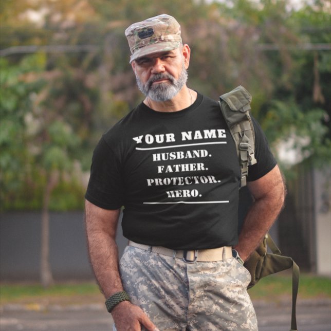 Personalized Husband Father Protector Hero T-Shirt (Creator Uploaded)