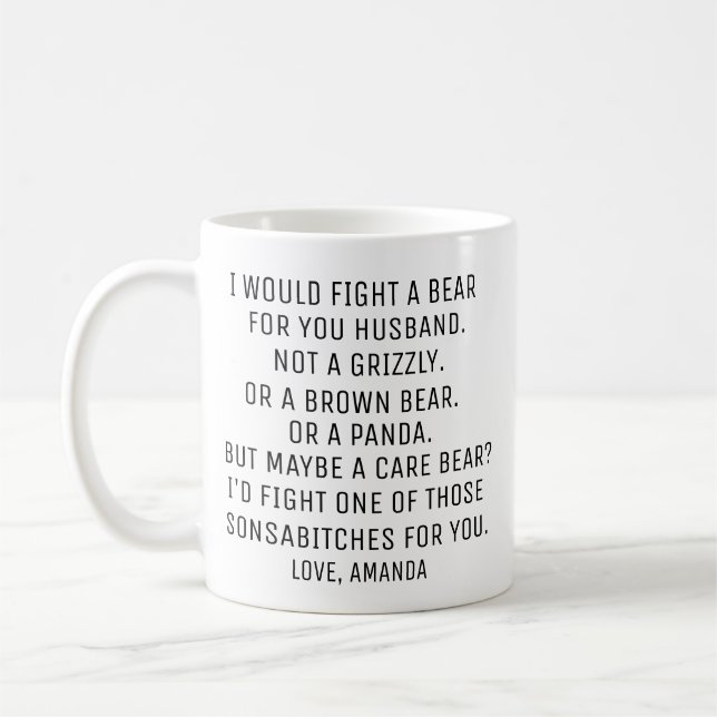 Personalized Husband Gift, Funny Husband Coffee Mug (Left)