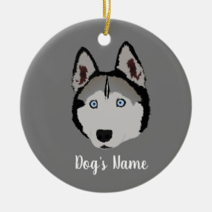 Personalized Husky Ceramic Ornament