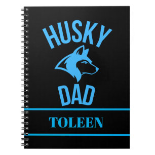 Personalized Husky Dad, Dog Dad Notebook