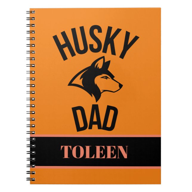Personalized Husky Dad, Dog Dad                Notebook (Front)