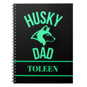 Personalized Husky Dad, Dog Dad Notebook