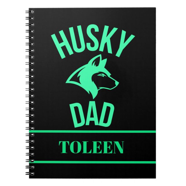 Personalized Husky Dad, Dog Dad                Notebook (Front)