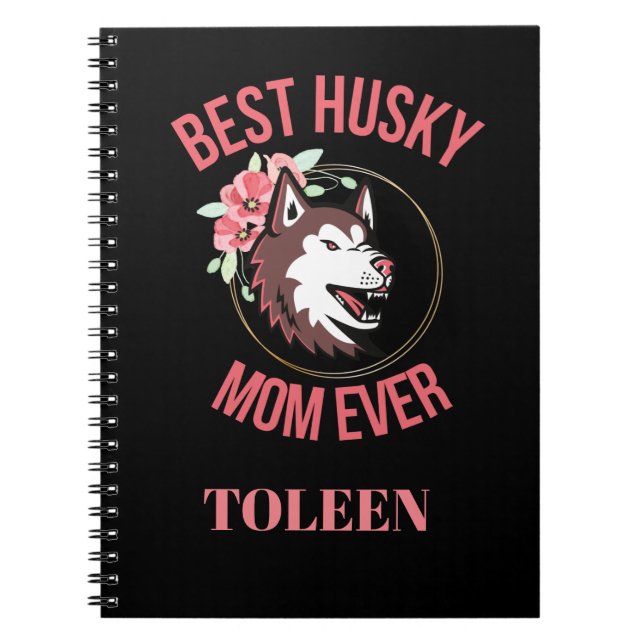 Personalized Husky Mom, Dog Mom                Notebook (Front)