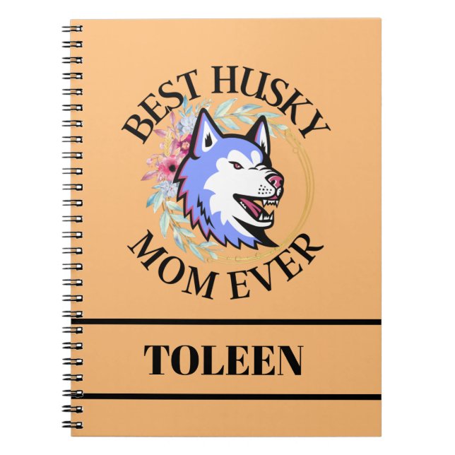 Personalized Husky Mom, Dog Mom                Notebook (Front)