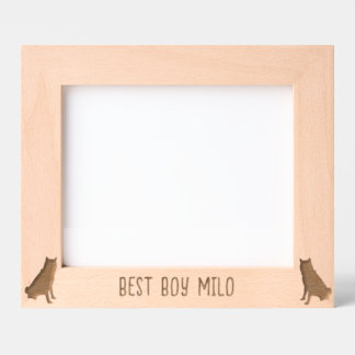 Personalized Husky Silhouette Engraved  Etched Frames