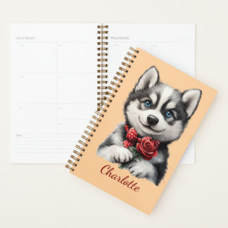 Personalized Husky with Custom Name Planner