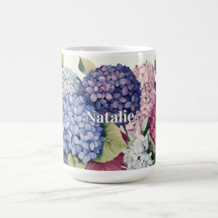 Personalized Hydrangea Blooms Coffee Mug