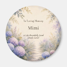 Personalized Hydrangea Memorial Magnet