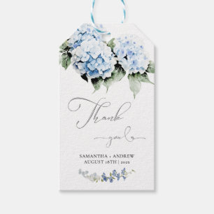 Personalized Hydrangea Wedding Gift Tag Template
