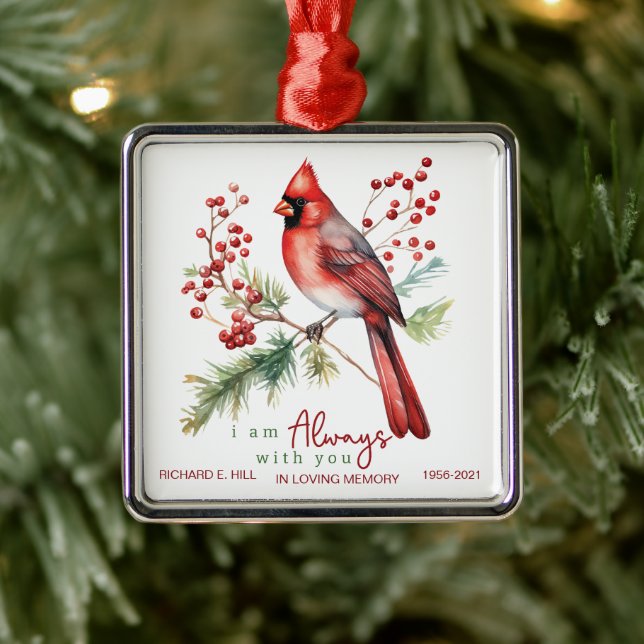 Personalized I Am Always With You Metal Ornament (Tree)