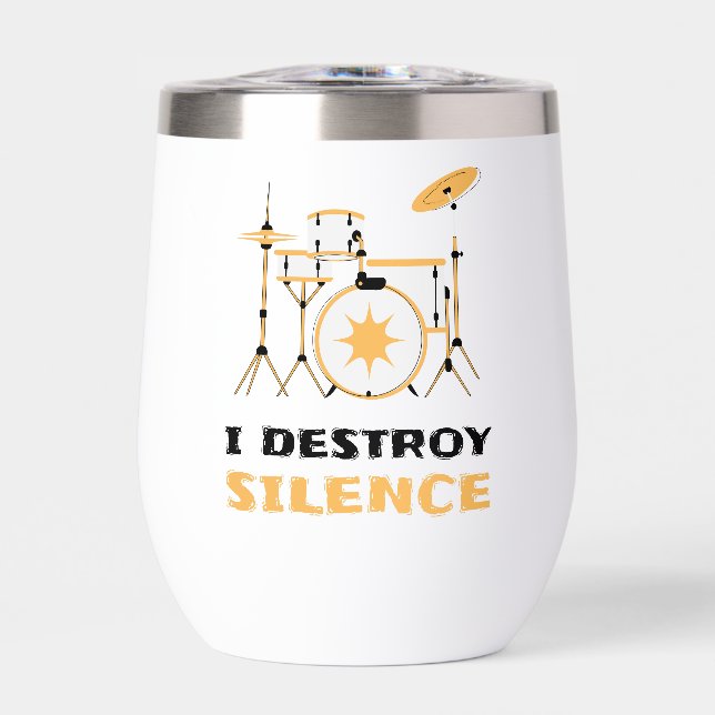 Personalized I Destroy Silence Funny Drummer (Front)