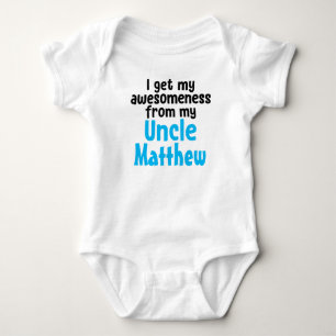Personalized I Get My Awesomeness From My Uncle Baby Bodysuit