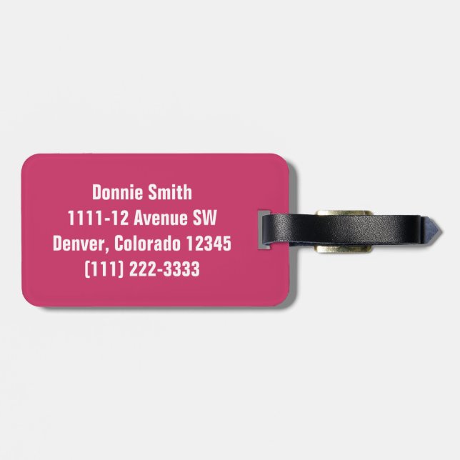 Personalized I Heart Golfing Golf Bag Tag (Back Horizontal)