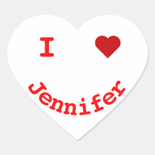 Personalized I Heart Happy Face Sticker