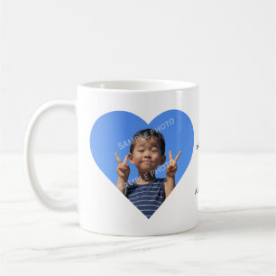 Personalized I Love Grandma 2 Photo Gift Coffee Mug
