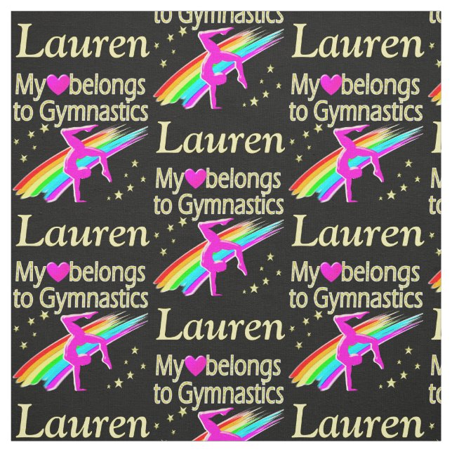 PERSONALIZED I LOVE GYMNASTIC BEAUTIFUL FABRIC (Swatch)