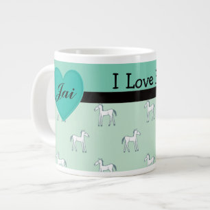 Personalized I Love Horses Mug Template
