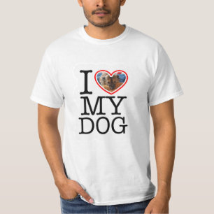 Personalized I Love My Dog Photo T-Shirt