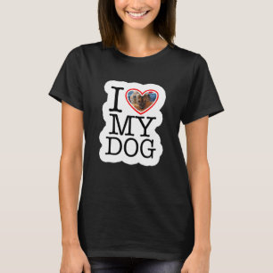 Personalized I Love My Dog Photo  T-Shirt