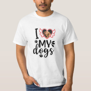 Personalized I Love My Dog Photo T-Shirt