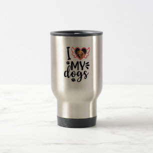 Personalized I Love My Dog Photo Travel Mug