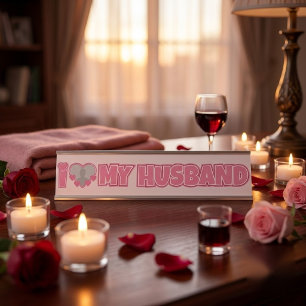 Personalized I Love My Husband – Add Husband Photo Desk Name Plate