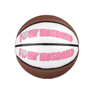 Personalized I Love My Husband – Add Husband Photo Mini Basketball