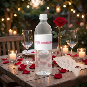 Personalized I Love My Husband – Add Husband Photo Water Bottle Label