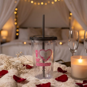 Personalized I Love My Husband – Add Photo & Name Acrylic Tumbler